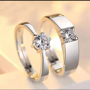 Classic Couple Rings For Men Women CZ Stone Trendy Wedding Lover's Ring, Rings, Wedding Rings, Jewellery